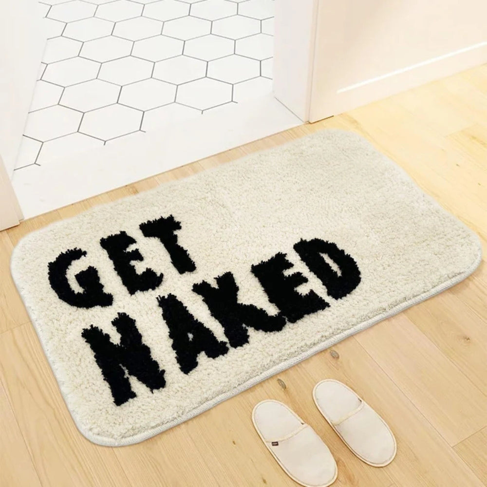 Tapis de bain doux et moelleux pour la décoration de la salle de bain - Tapis antidérapant en peluche