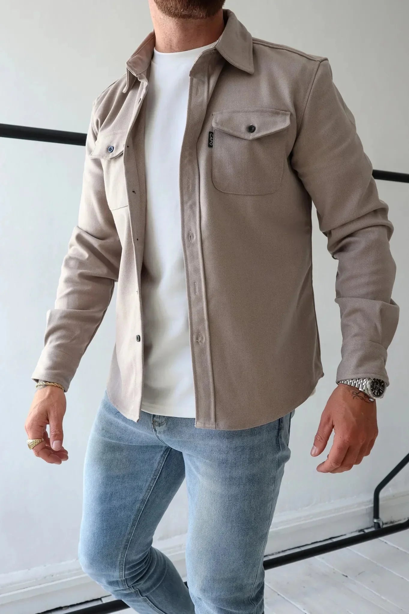 Veste surchemise homme | Lässige Schicht mit sauberem et modernem Schnitt