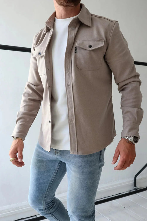 Veste surchemise Homme | Casual Laag avec Strakke et Moderne Pasvorm