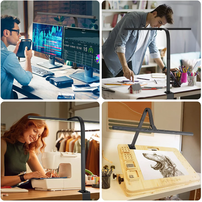 Lampe de bureau moderne et réglable pour architecte, idéale pour l'éclairage de bureau à domicile.