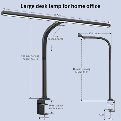 Lampe de bureau moderne et réglable pour architecte, idéale pour l'éclairage de bureau à domicile.