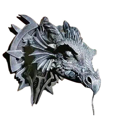 Applique murale tête de dragon - Éclairage décoratif médiéval fantastique pour la maison