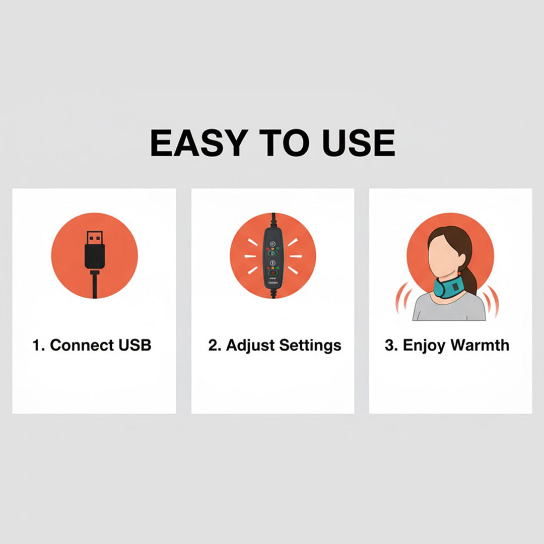Elektrische Nackenumschlag - Heizkissen - Verstellbares Design