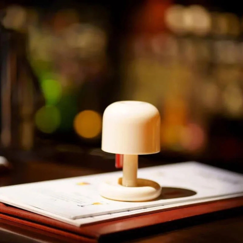 Compact LED Mushroom Table Lamp for Cozy Home Decor
