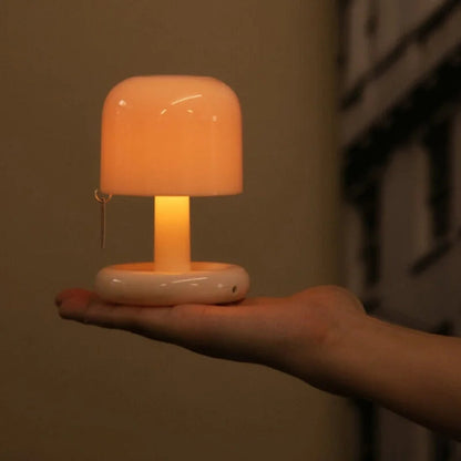 Compact LED Mushroom Table Lamp for Cozy Home Decor