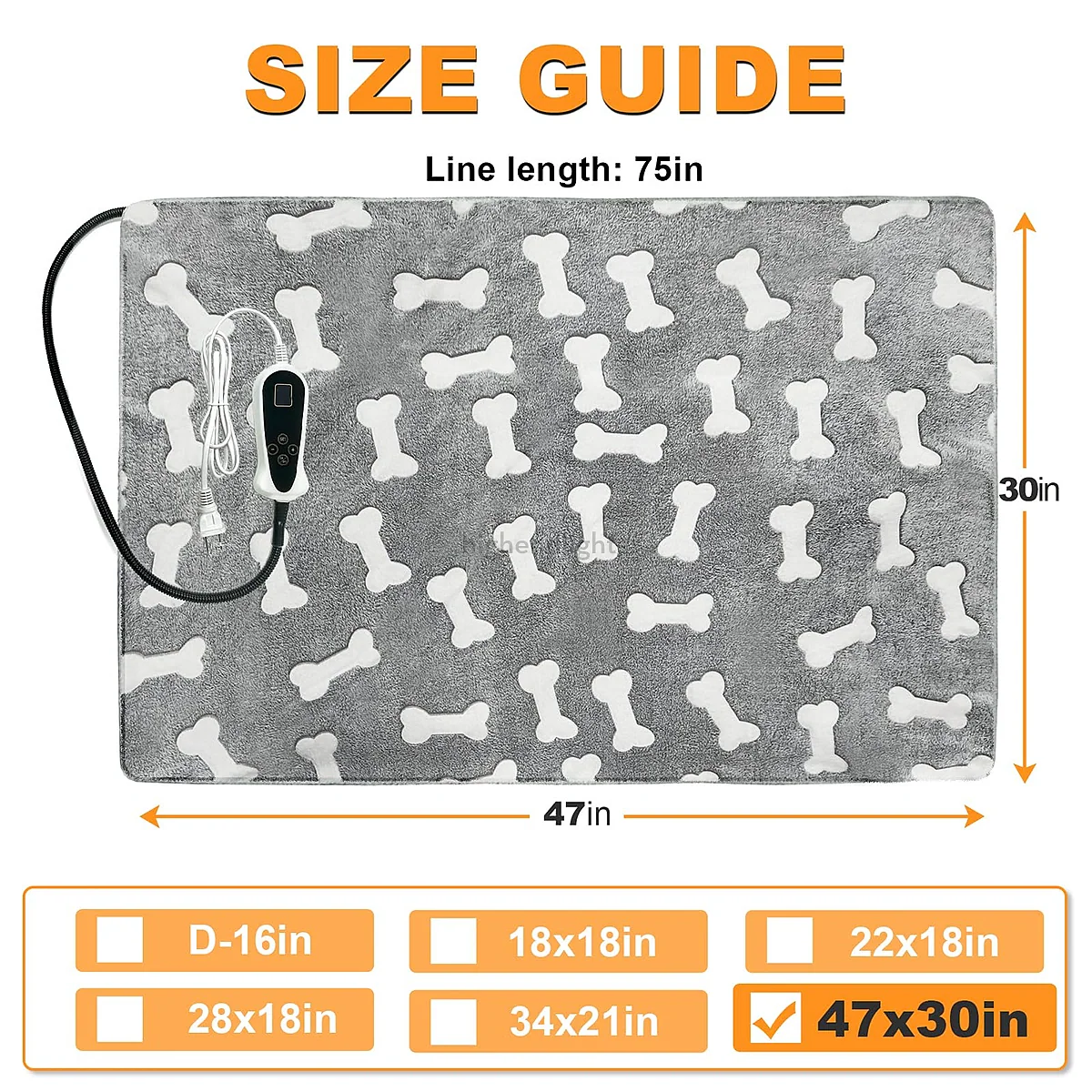 Tapis chauffant extra large et imperméable pour chien - Chauffe-animaux électrique