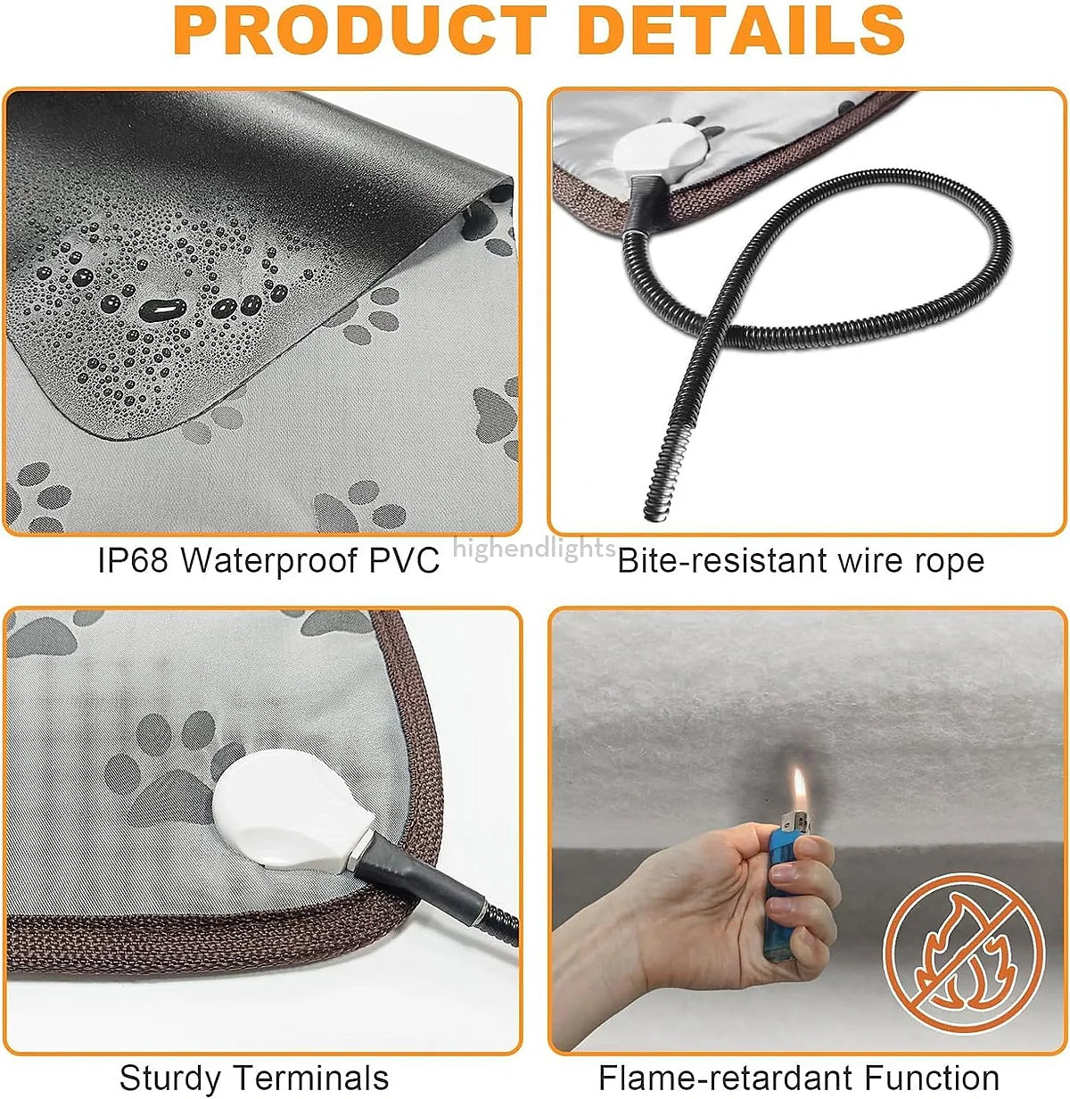 Tapis chauffant extra large et imperméable pour chien - Chauffe-animaux électrique