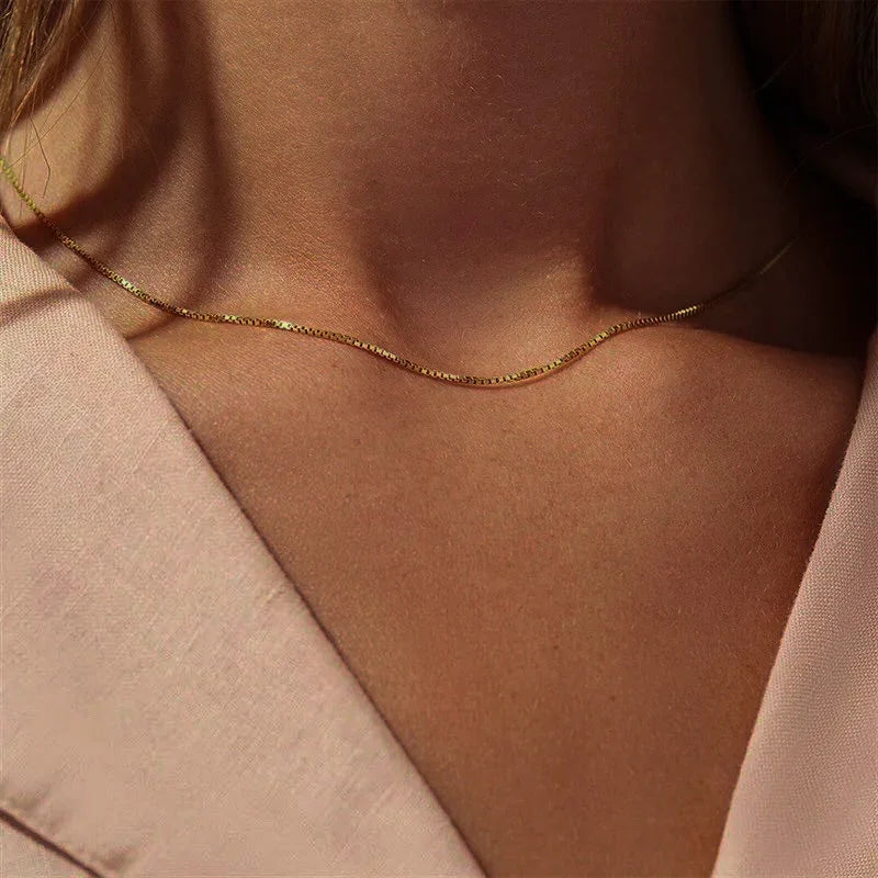 Jocelyn - Box Chain Necklace — crafted for everyday quality.