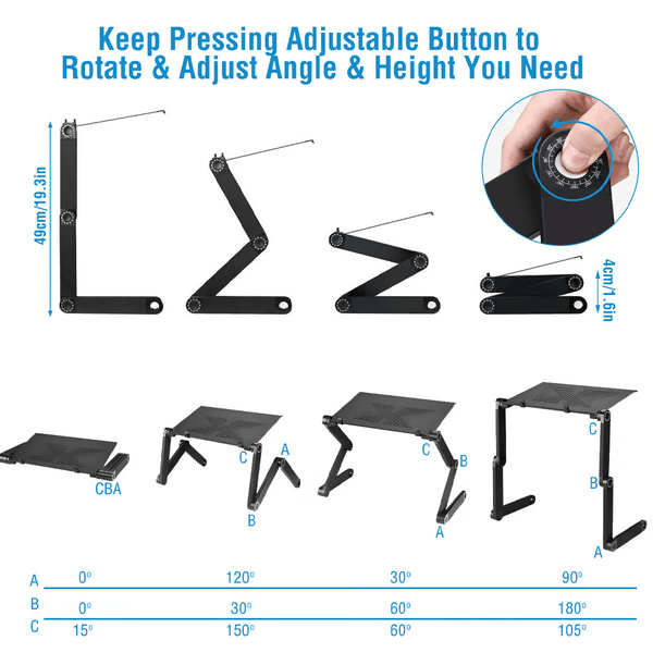FLEXSTAND 360 – Laptop-Ständer – Ergonomisch & Höhenverstellbar für eine Gesunde Haltung beim Arbeiten