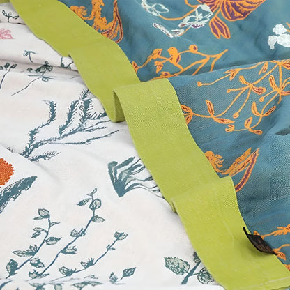 Bauernhaus Florale Baumwollgaze-Decke