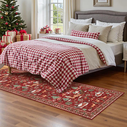 Tapis de Noël festif – Lavable et antidérapant