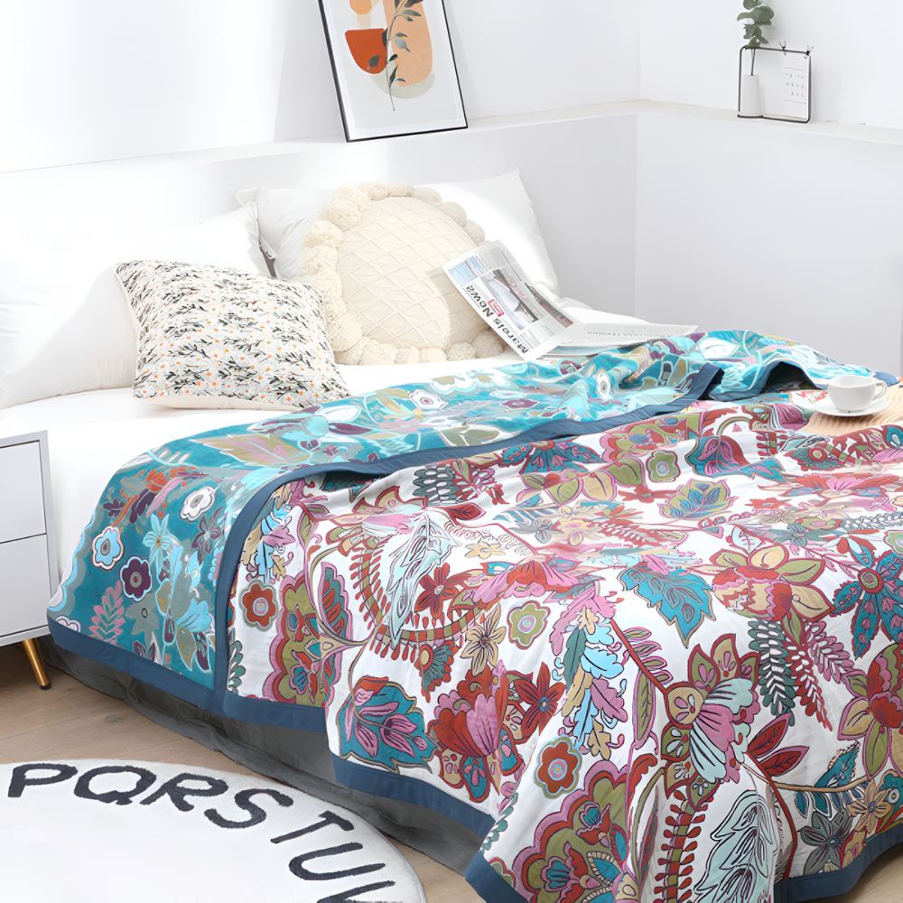 Florale Ruhe Wendeblanket