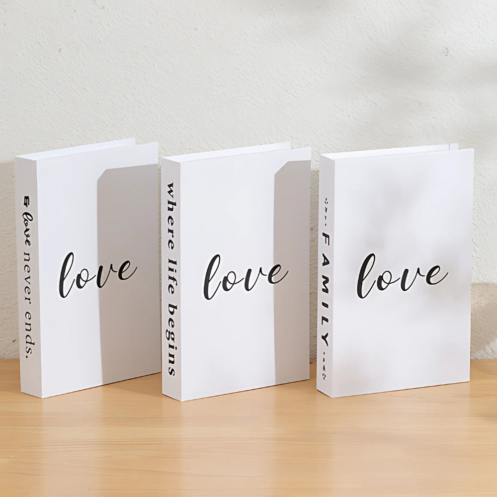 Motivational Book Stack Decor for Home Office & Living Room