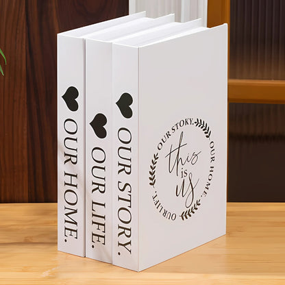 Motivational Book Stack Decor for Home Office & Living Room