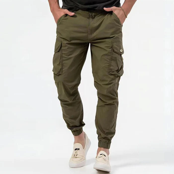 Pantalons cargo pour hommes avec poches cargo et poches élastiques