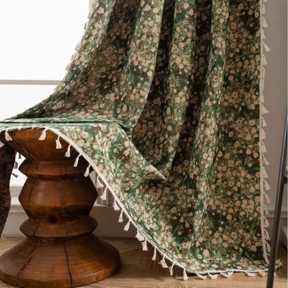 Franse Vintage Bloemen Tapisserie Gordijn