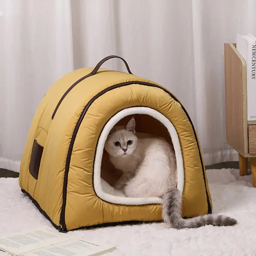 Waterproof Washable Cat Cave & Dog Bed for Deep Sleep Comfort