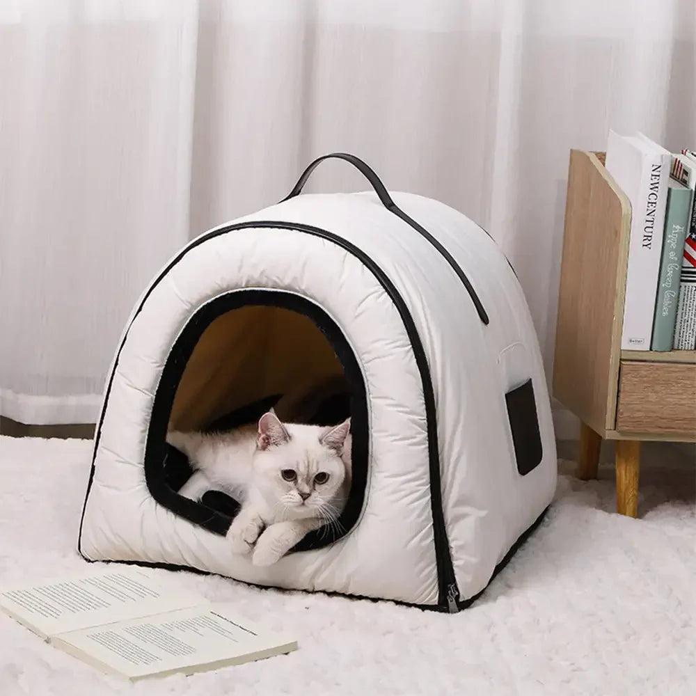 Waterproof Washable Cat Cave & Dog Bed for Deep Sleep Comfort