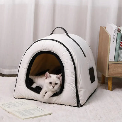 Waterproof Washable Cat Cave & Dog Bed for Deep Sleep Comfort