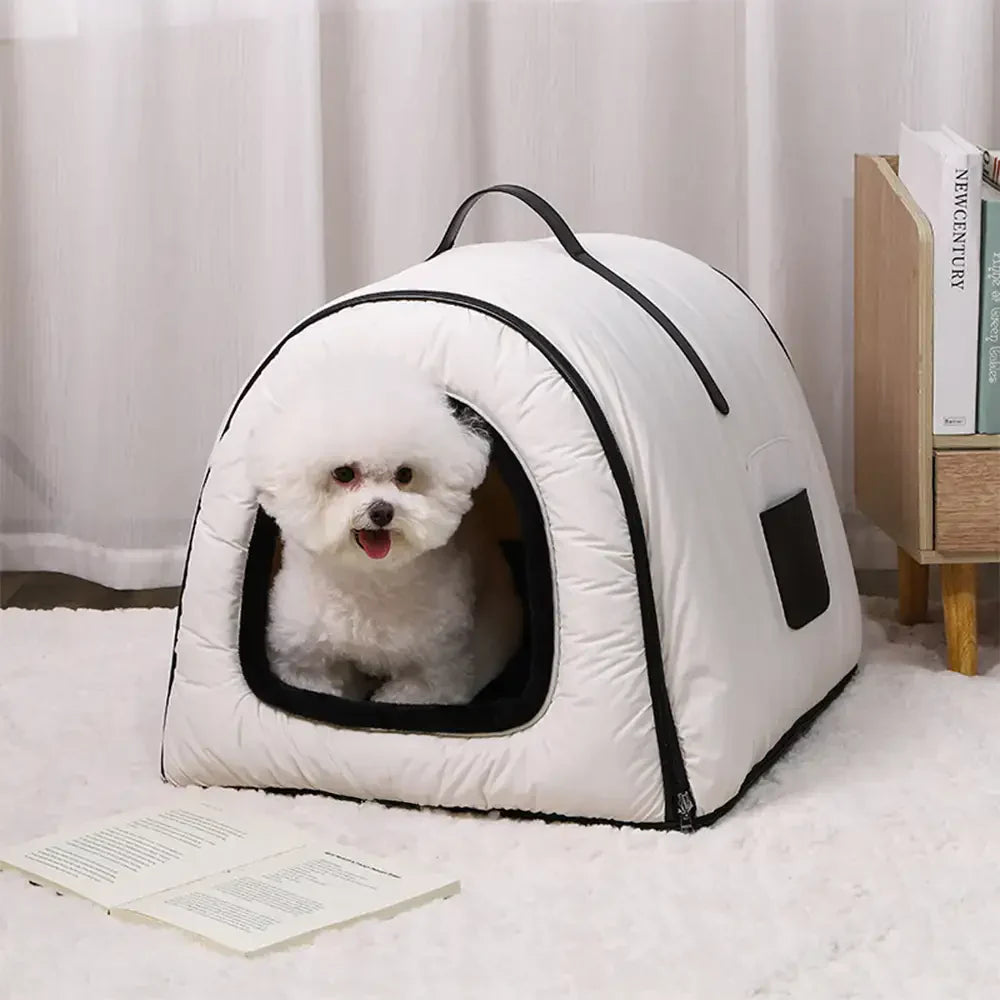 Waterproof Washable Cat Cave & Dog Bed for Deep Sleep Comfort