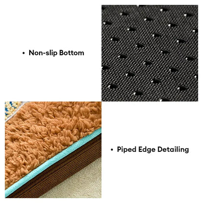 Washable Orthopedic U-Shaped Faux Lambswool Pet Bed for Dogs & Cats