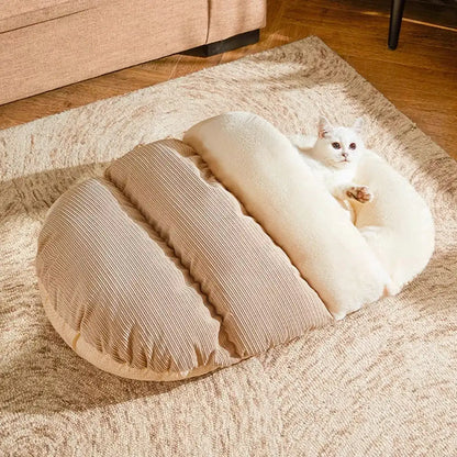 Cozy Washable Enclosed Pet Bed - Warm Slipper-Style Design