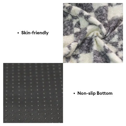 Washable Plush Dog Bed with Geometric Pattern - Thermal & Removable