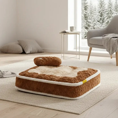 Coussin de couchage moelleux et coloré pour chien - Coussin confortable pour animaux