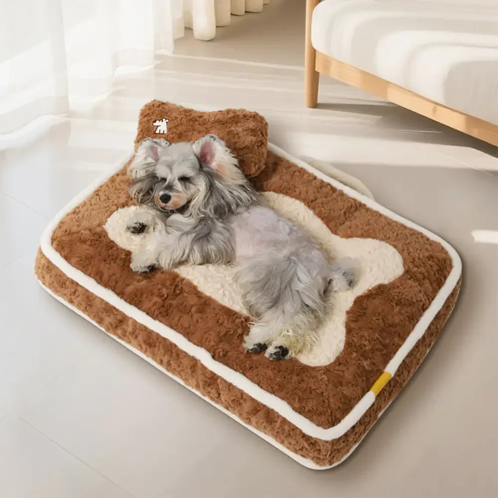 Coussin de couchage moelleux et coloré pour chien - Coussin confortable pour animaux
