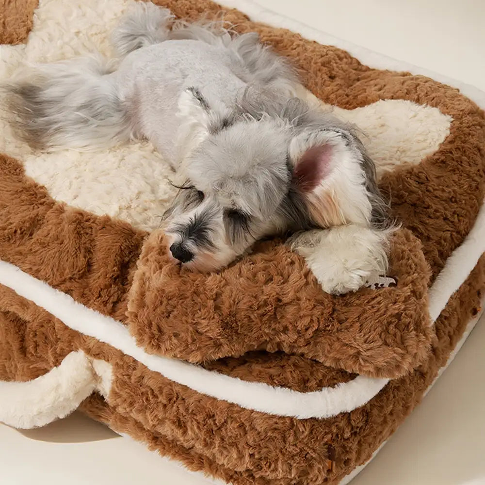 Coussin de couchage moelleux et coloré pour chien - Coussin confortable pour animaux