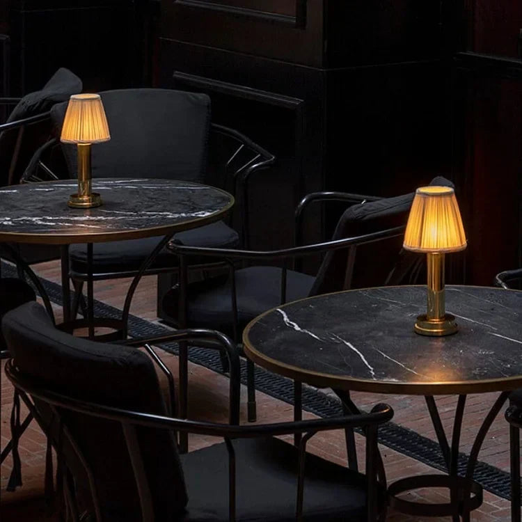 Vintage Brass Table Lamp with LED | Retro Style Lighting for Home