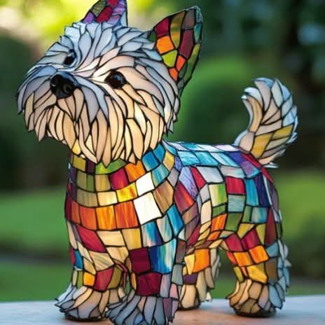 SHIMMER STATUE – Künstlerische LED-Nachtlampe mit Hunderassen-Motiv