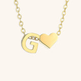 Mallory - Love Initial Letter Necklace — bringing modern charm to your space.