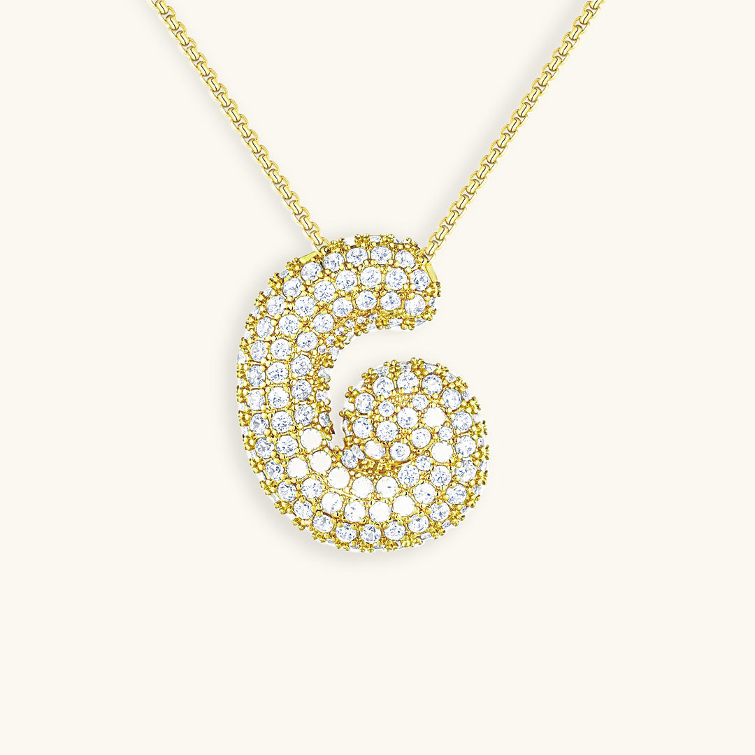 Esme - Bubble Initial Diamond Necklace — designed to inspire your lifestyle.