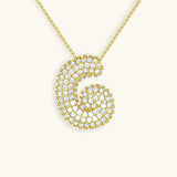 Esme - Bubble Initial Diamond Necklace — designed to inspire your lifestyle.