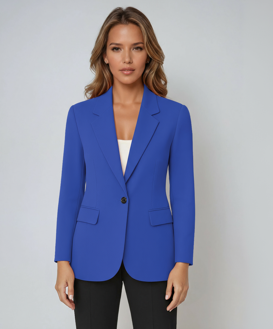 Blazer ajusté pour femme | Un bouton et une poche frontale