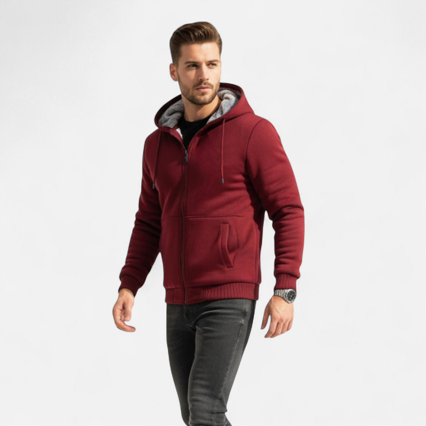 Sweat à capuche en polaire pour hommes | Zacht, Warm &amp; Ontspannen Dagelijkse Comfort 