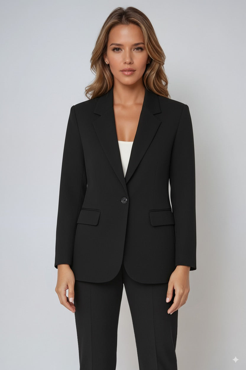 Blazer ajusté pour femme | Un bouton et une poche frontale