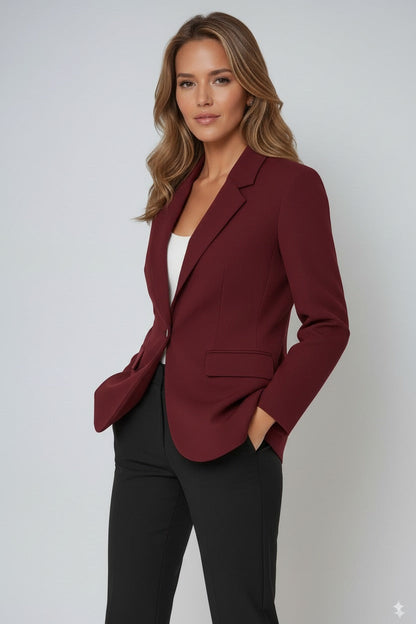 Vrouwelijke Tailored Blazer | Enkele Knoop & Vo pockets