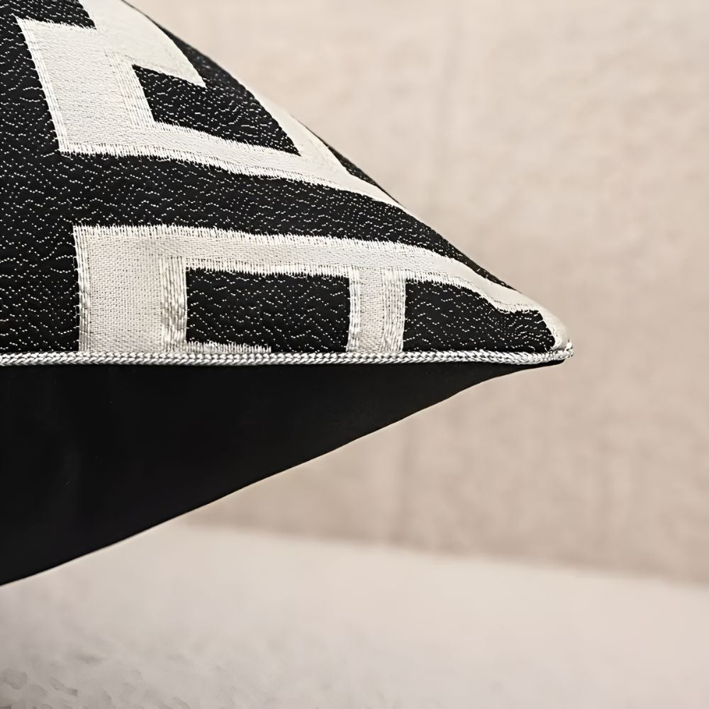 Geometrisch Jacquard Luxe Kussenhoes