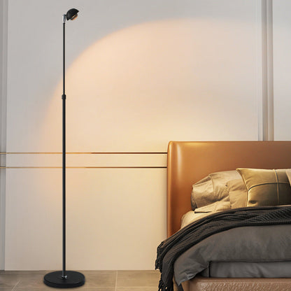 Adjustable Black Metal LED Floor Lamp for Living Room & Bedroom