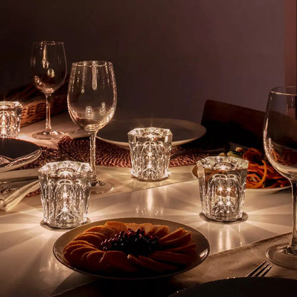 Lampe de table LED cristal rechargeable | Lumière chaude sans fil pour la maison