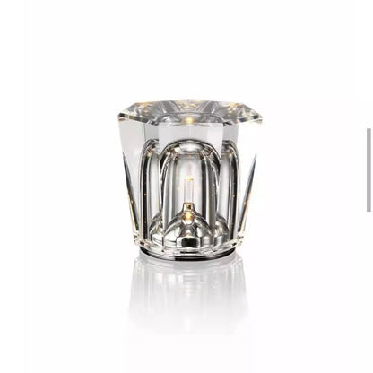 Lampe de table LED cristal rechargeable | Lumière chaude sans fil pour la maison