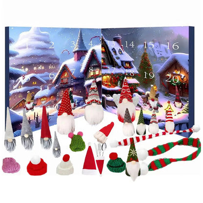 24 Plush Gnome Advent Calendar for Christmas | Holiday Countdown Decor