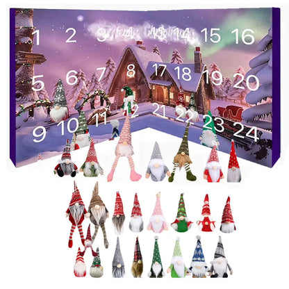 24 Plush Gnome Advent Calendar for Christmas | Holiday Countdown Decor