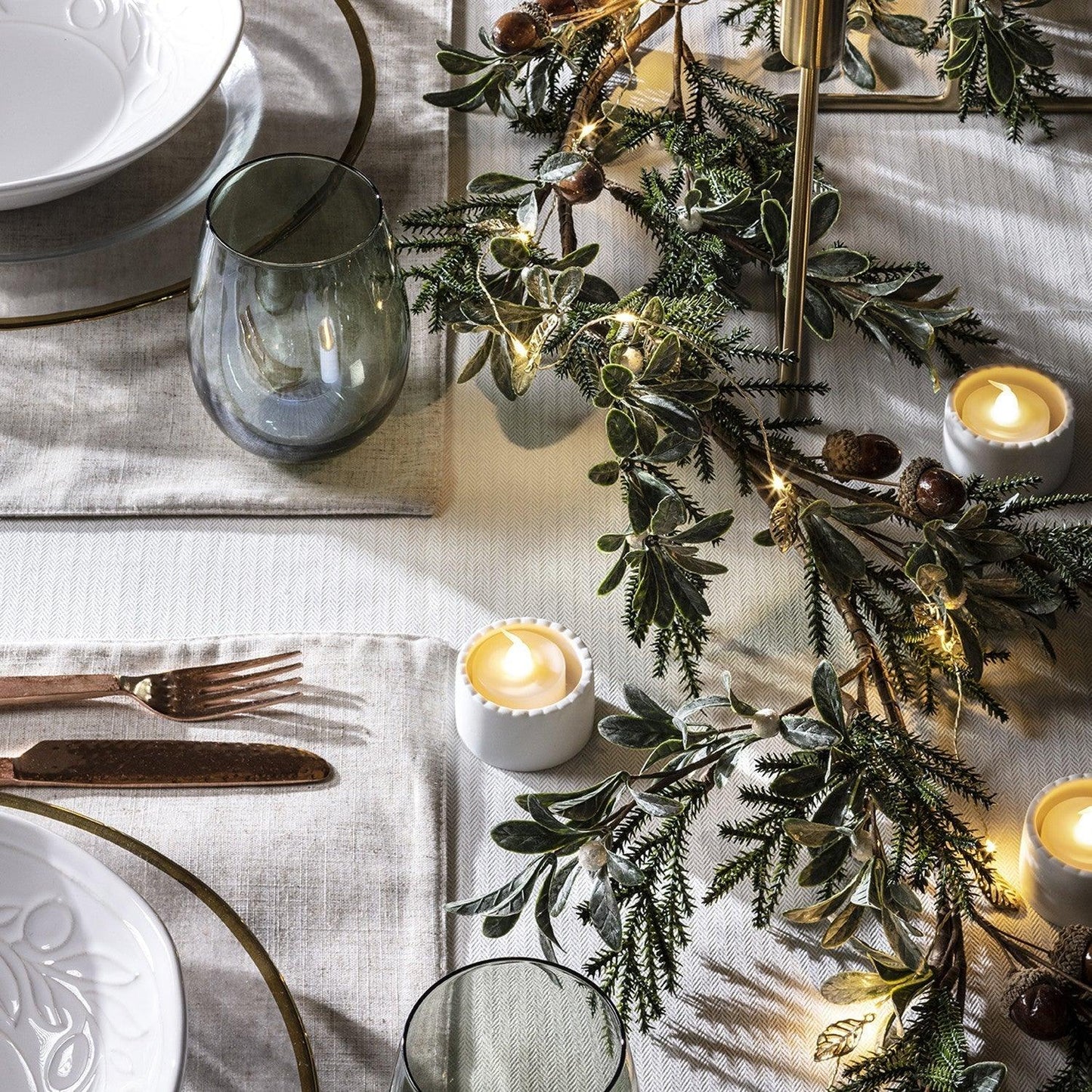 Goldblatt Lichterkette - Décoration de Noël - Warmweißer Glanz