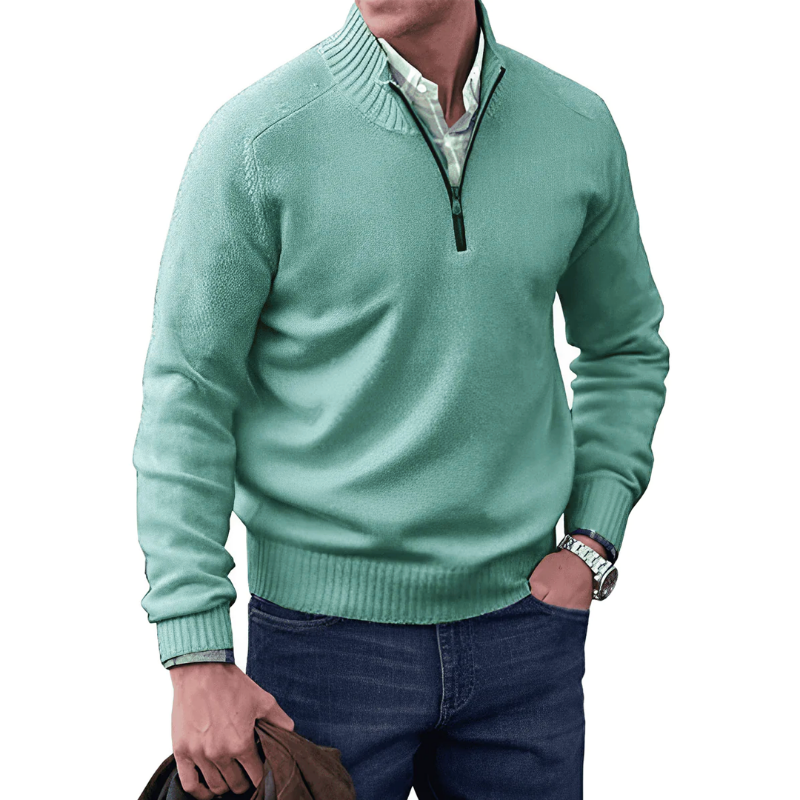 Herren Viertelzip-Pullover - Hiver - Pull - Strickpullover - Herren Halbzip-Pullover
