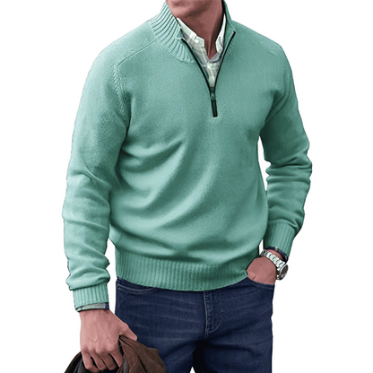 Herren Viertelzip-Pullover - Hiver - Pull - Strickpullover - Herren Halbzip-Pullover