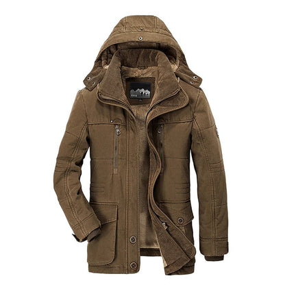 Winter Parka | Mit Kapuze | Fleece-Futter | Schneejacke | Herren Winterjacken