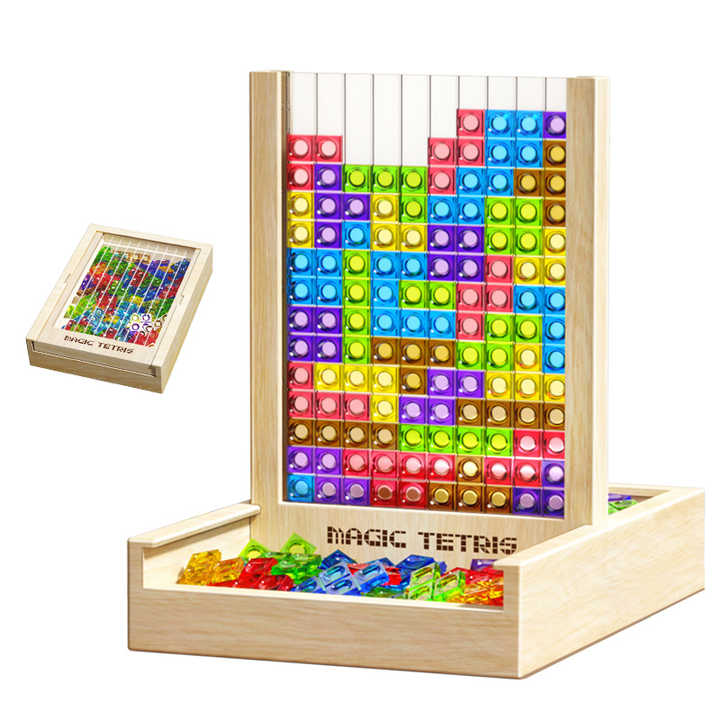 Magisches Holz-Tetris-Spiel (Standardmodell)